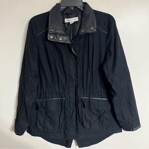 Women's Pure Energy Black Winter Fall Jacket Size XL‎ Faux Leather Trim Black